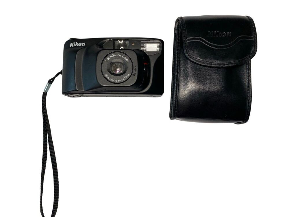 Nikon Nice Touch Zoom 35mm Point N Shoot Camera With Case 35-60mm Macro Black